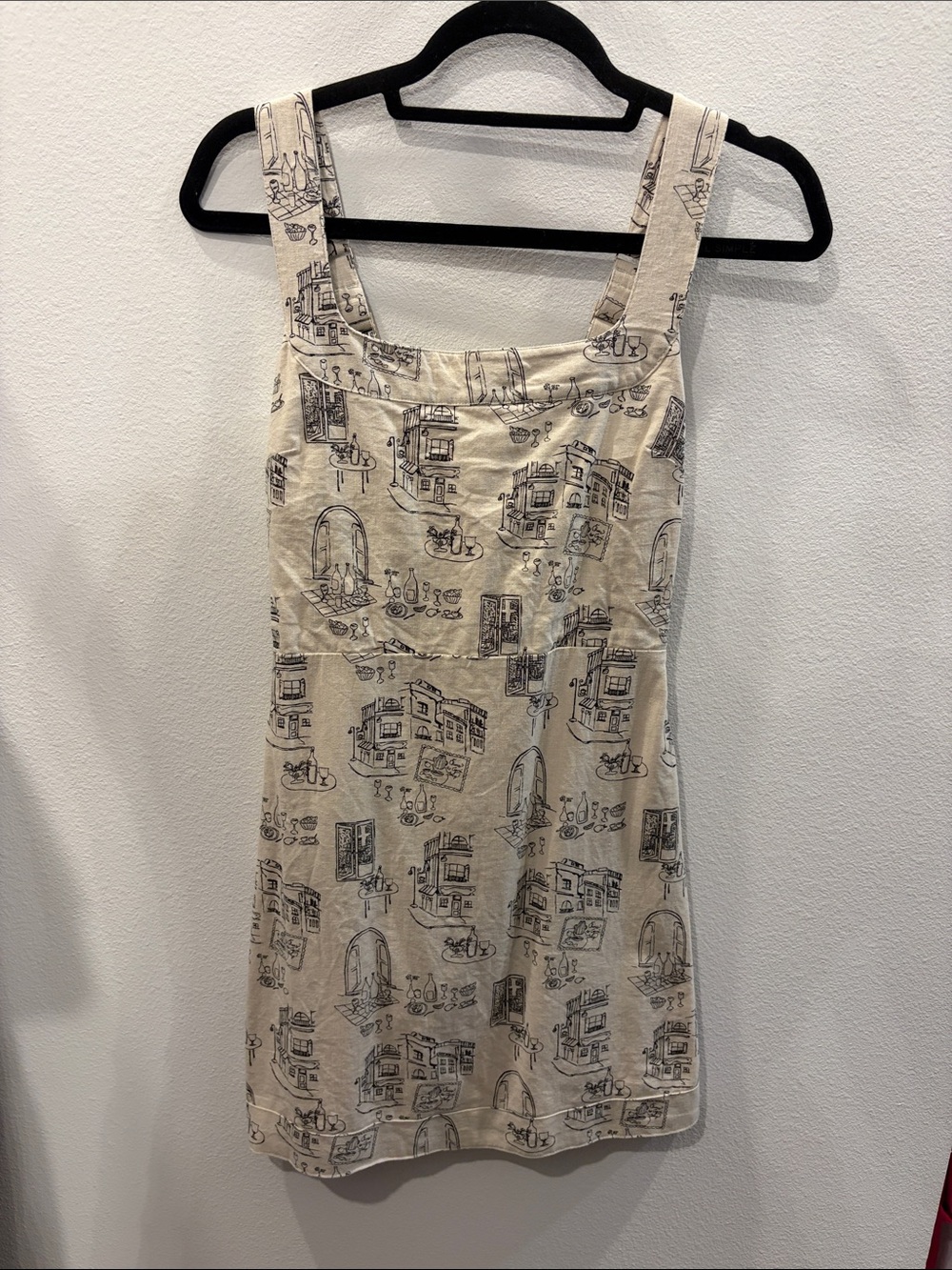 Abercrombie & Fitch Linen-Blend Wide Strap Mini Dress